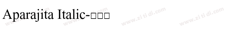Aparajita Italic字体转换